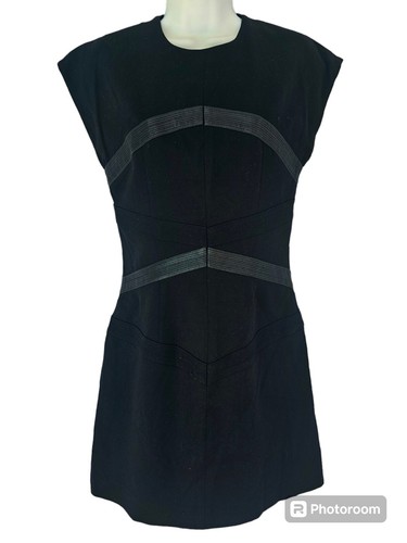 Versus Versace abito tubino nero senza maniche foderato Made in Italy taglia 40