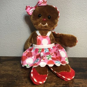 Douglas Cuddle Gingerbread Girl Plush Candy Peppermint Apron 8" Stuffed - Picture 1 of 13