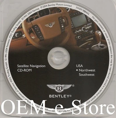 2004-2006 Bentley Continental Flying Spur Navigation CD Map Northwest Southwest - Image 1 of 2