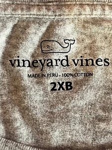 Martha's Vineyard Vines Men's Big Tall 2XB 2XXB Gray Long Sleeve Distressed Logo - Picture 1 of 10