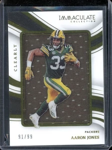 2023 Panini Immaculate Collection Aaron Jones Clearly Immaculate Jerseys #/99 - Picture 1 of 2
