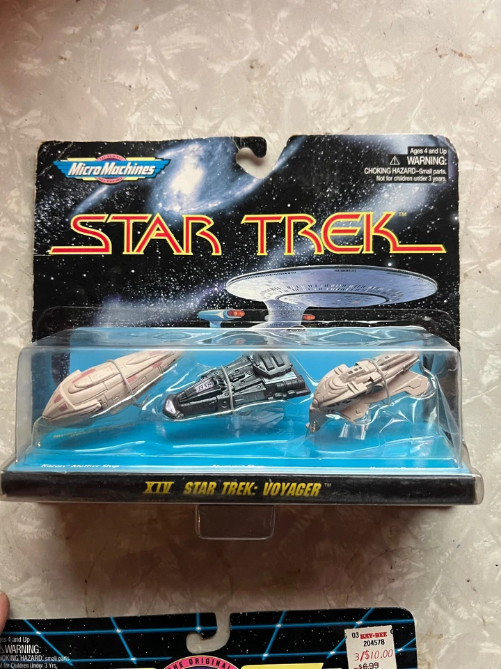 Galoob 1994 Micro Machines Star Trek Generations 3 Ship Collection NRFP