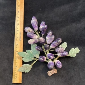 Vintage polierter Amethyst & Jade Traube Cluster kostenloser Versand! - Bild 1 von 7