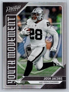 2023 Panini Prestige #YM-19 Josh Jacobs Youth Movement Xtra Points Blue #/249 - Picture 1 of 2