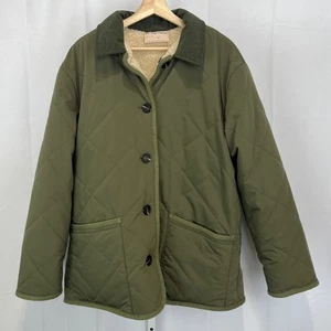 Chaqueta reversible de peluche WE THE FREE People Arnelle acolchada polar verde crema M - Imagen 1 de 9