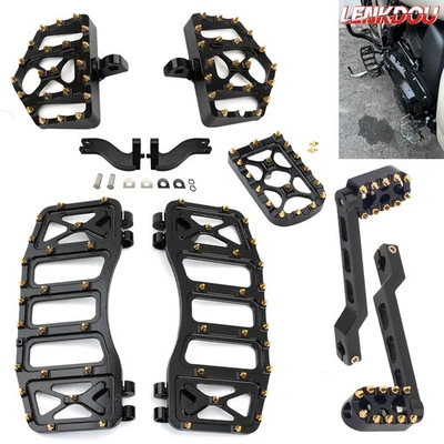 For Harley Floorboards Footboards Shifter Levers Touring Street Glide Road Glide - Image 1 of 4