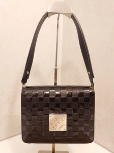 Louis Vuitton Damier Vernis Cabaret Handtasche Schultertasche Noir Gebraucht JAPAN - Bild 1 von 16