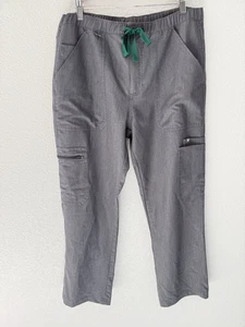 Figs Cairo Cargo Scrub Pants Mens Large Graphite Grey Drawstring Medical Nurse - Picture 1 of 4