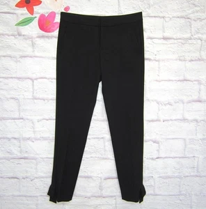 RED Valentino Black Mid Rise Ankle Pants Side Ribbon Ankle Detail Size 40, US 4 - Picture 1 of 11