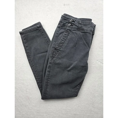 Calça de tornozelo PILCRO Anthropologie cintura alta skinny cinza escuro tamanho 28 - Imagem 1 de 4