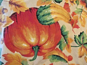 Mantel de calabaza otoño Avon Home Fashions 67" algodón redondo usado en excelente estado - Imagen 1 de 4