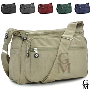 Colored Women Nylon Shoulder Bag Pockets Large Fabric No Kipling Canvas - Picture 1 of 14