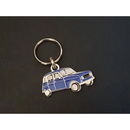 Porte-clés profil Renault 4, R4 TL GTL 4L (bleu) - Photo 1/1