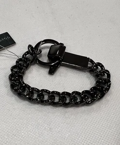 Eddie Borgo Herren SPALT PIN ARMBAND Kettenglied geschwärzt Sterling 925 - Bild 1 von 8