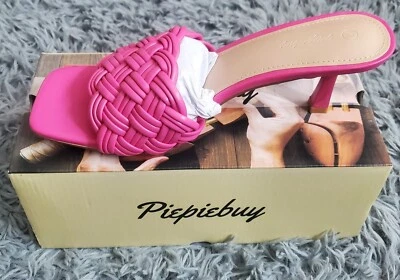 Piepiebuy Salto Quadrado para Mulheres, 9.5 US, Rosa - NOVO! - Imagem 1 de 4