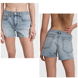 NWT $165 Rag & Bone Dre Low Rise Denim Shorts In Stella Size: 34 - Picture 1 of 4