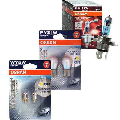 OSRAM NIGHT BREAKER LASER H4 130% Diadem Chrome PY21W WY5W Glühbirne Lampe - Bild 1 von 4