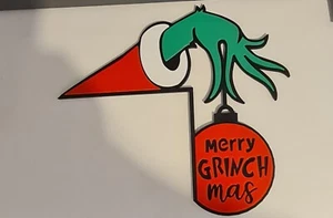 Marco de esquina de puerta de Navidad manto decoración Navidad Grinch Mas - Imagen 1 de 7