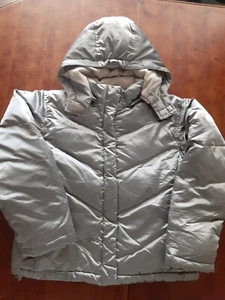 Gap Kids Cold Control Max Puffer Jacket XL (12) DOWN & FEATHERS Silver Metallic - Picture 1 of 9