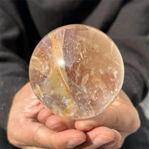 Bola gema de cristal de cuarzo transparente natural de 1 lb Reiki curación XQ2473 - Imagen 1 de 18