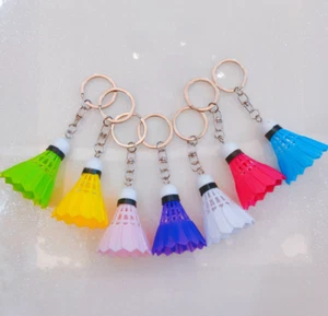 Lot 20 pcs mix Badminton Racket Ball PVC Keychain Pendant Bag Gift - Picture 1 of 7