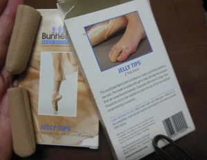 Bunheads Jelly Tips 1 paire BH1050 gel orteil coussins silicone tubes élastiques - Photo 1/2
