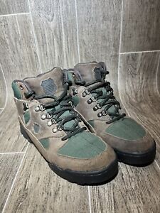 VTG K-swiss Mens Hiking Boots Size 7 1/2 "Beef and broccoli" Brown and green
