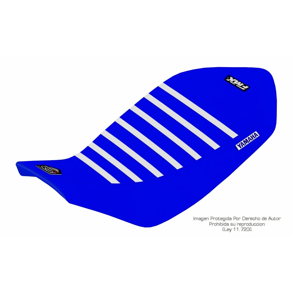 FMX Blue & White RIBS Seat Cover for Yamaha Raptor 700 700R FREE SHIP INCLUDED - Image 1 of 1