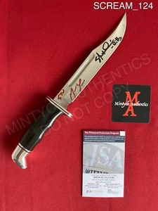 Coltello Skeet Ulrich Matthew Lillard Scream doppio firmato Buck 120 Ghostface JSA COA - Foto 1 di 4