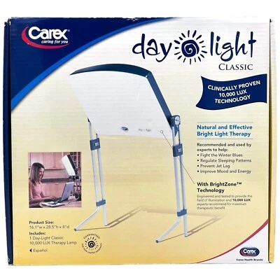 Carex Luz de Día Clásica 10.000 LUX Lámpara de Terapia de Luz Brillante SAD Caja de Luz Solar Foto 1 de 4