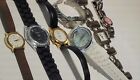 Lot of 7 Vintage Lady Quartz Watches Fossil TIMEX Indiglow Chico Estate Sale
