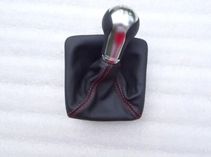 PORSCHE 991 911R GT3 6 SPEED 718 CAYMAN GT4 BLK LEATHER RED STITCHING SHIFT KNOB - Bild 1 von 11
