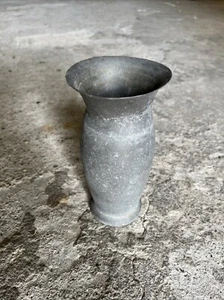 Vaso Fiori Antico Vintage in Metallo, Stile Chiesa Funebre Cimitero - Foto 1 di 5