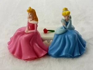 Disney Cinderella PVC Decopac Princess Aurora Rose Sitting on Bench Figure Toy - Picture 1 of 10