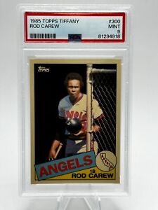 1985 Topps Tiffany Baseball #300 Rod Carew California Angels - PSA 9 MINT