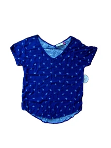 SO Navy Blue Rayon Top Jrs XXS NWT - Picture 1 of 4