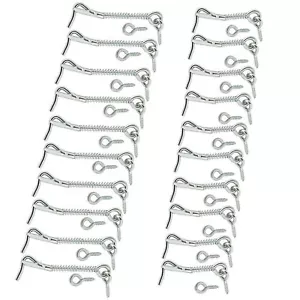 20 Sets Zinc Plated Wire Gate Hook and Eye Cabin Latch w/ Spring Lock Farm Barn - Picture 1 of 4