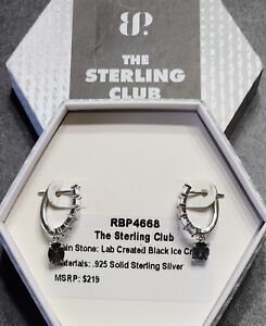 RBP4668 'The Sterling Club' LC Black Ice Crystal on .925 Sterling Silver