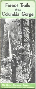 Official 1970 COLUMBIA GORGE Trail Map MOUNT HOOD NATIONAL FOREST Oregon USDA - Picture 1 of 7