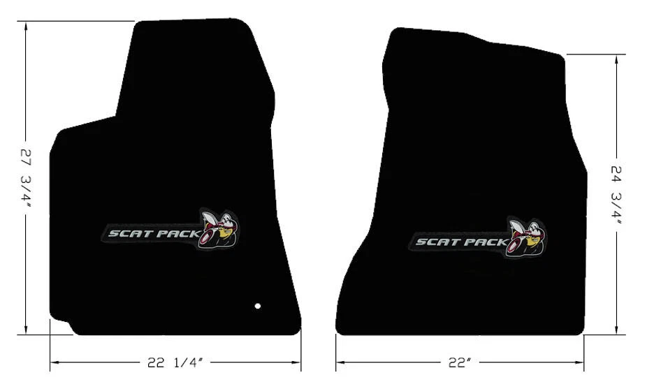 NEW! BLACK Carpet FLOOR MATS 2011 - 2021 Dodge Challenger Scat Pack - Image 1 of 4