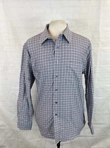 TAILORED FIT Jos A. Bank Men's Blue & Red Plaid Cotton Dress Shirt XL $98 - Picture 1 of 8