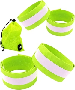 Reflective Bands for Night Walking Arm Large, Green - 4 - Picture 1 of 8