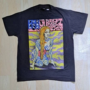 Red Hot Chili Peppers t shirt vintage Reprint rock band tour size:L Black 049 - Foto 1 di 6