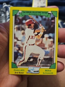 1982 Topps Drake’s Big Hitters #29 Mike Schmidt - Philadelphia Phillies - Salón de la fama - Imagen 1 de 2