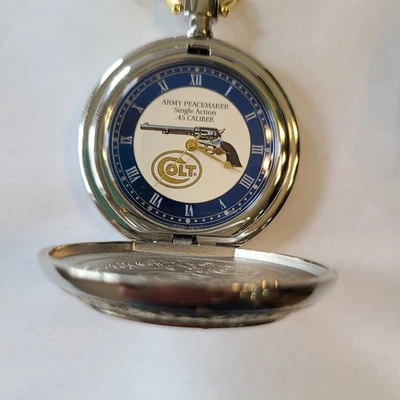 Reloj Bolsillo Colt .45 Army Peacemaker de Franklin Como Nuevo exc. estado. Foto 1 de 4