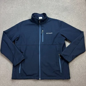 Columbia Jacket Adult X Large Blue Fleece Lined Full Zip Outdoors Hiking Men - Picture 1 of 7