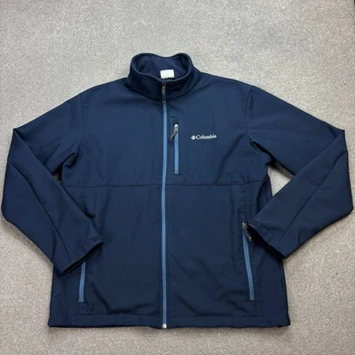 Columbia Jacket Adult X Large Blue Fleece Lined Full Zip Outdoors Hiking Men - Image 1 of 4