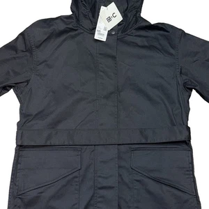 Uniqlo C 3 Way Oversized Half Coat Womens XXS Black Hooded Belted Jacket New - Picture 1 of 12