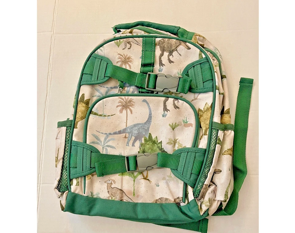 Pottery Barn 儿童侏罗纪恐龙背包迷你红色蓝色全新无标签 — 第 1/4 张图片
