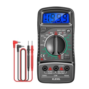 LCD Digital Multimeter Voltmeter Ammeter Ohmmeter Volt AC DC Diode Tester Meter - Picture 1 of 13